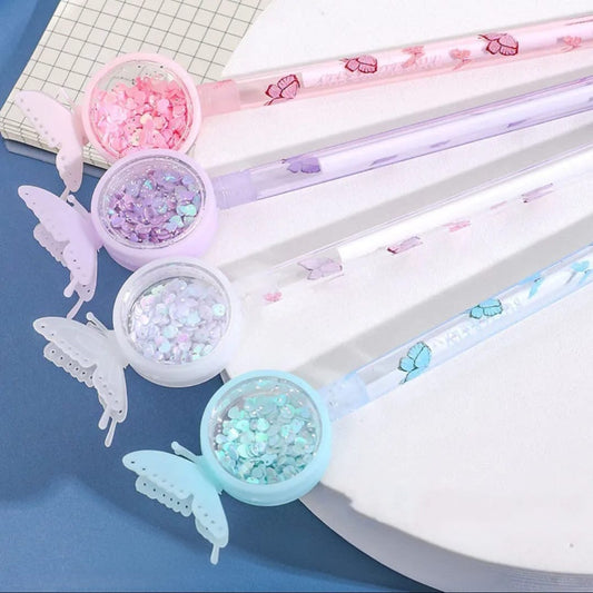 Butterfly Glitter Sequin Gel Pens (1-Piece)