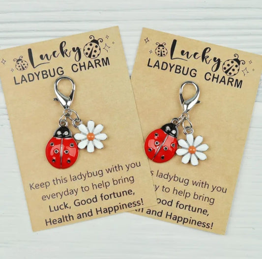 Lucky Ladybug & Daisy Clip-On Charm(1-piece)