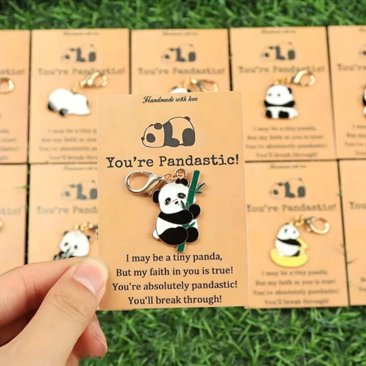 Cute Panda Enamel Charm with Gift card (1 piece)