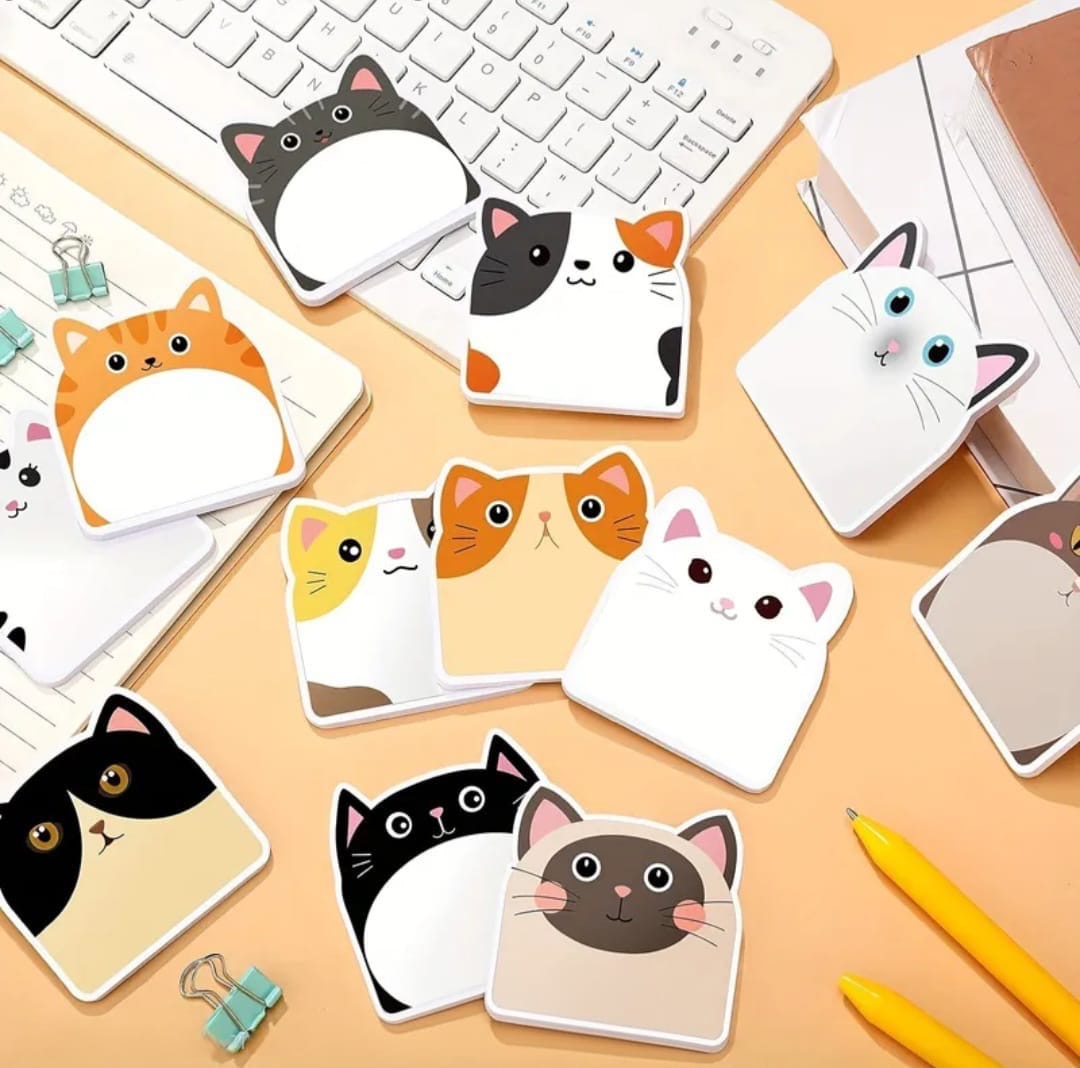 Cute Cat Face Sticky Note Pads
