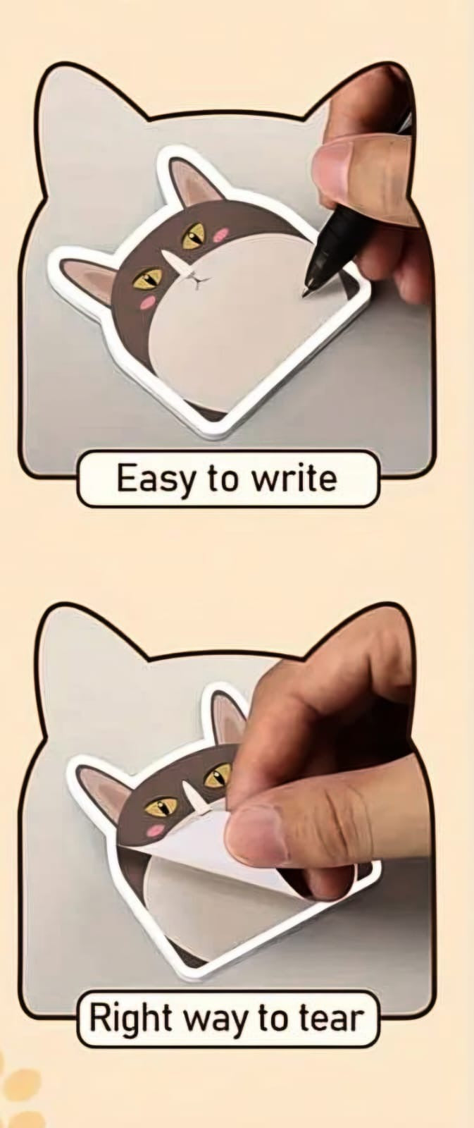 Cute Cat Face Sticky Note Pads
